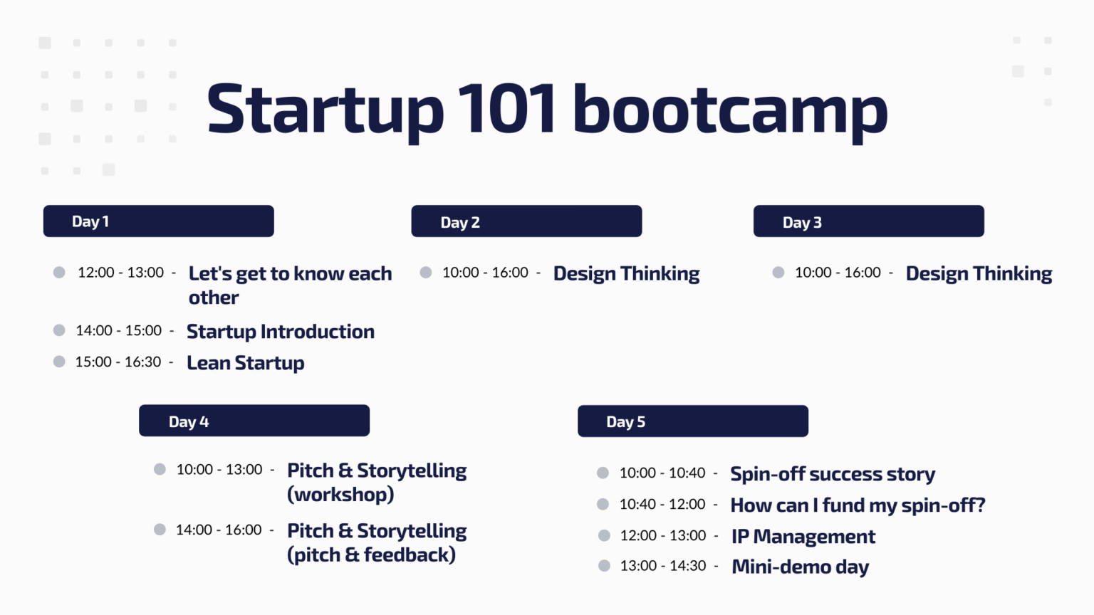 startup 101 bootcamp